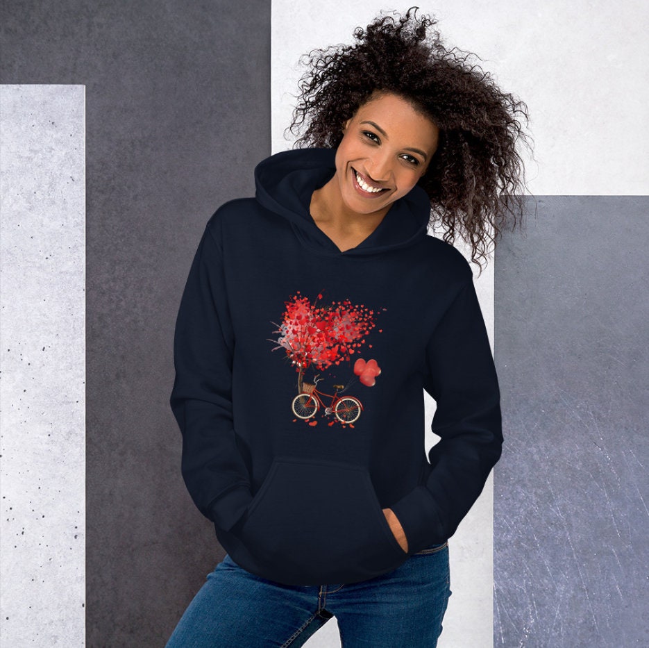 Kapuzenpullover Mit Roten Herzen - Sweatshirt Herzblüten Kapuzenpullover Mit Roten Herzen - Sweatshirt Herzblüten von SafaBoutiqueStore