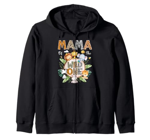Mama of The Wild One First Birthday Safari Dschungeltier Kapuzenjacke Mama of The Wild One First Birthday Safari Dschungeltier Kapuzenjacke von Safari Jungle 1St Birthday Family Matching