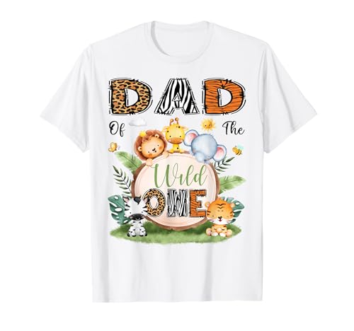 Papa von The Wild One — Erster Geburtstag, für Jungen, Safari, Woodland T-Shirt Papa von The Wild One — Erster Geburtstag, für Jungen, Safari, Woodland T-Shirt von Safari Jungle Bday Boy Matching Tees
