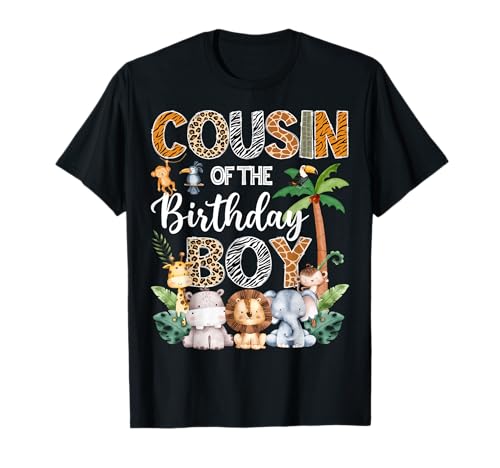 Cousin of The Birthday Boy Safari Dschungel Bday Party T-Shirt von Safari Lover Birthday Boy Family Matching