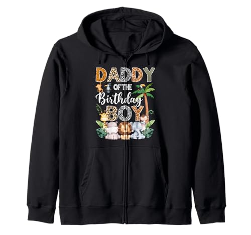 Daddy of The Birthday Safari Jungle Geburtstagsparty für Jungen Kapuzenjacke von Safari Lover Birthday Boy Family Matching