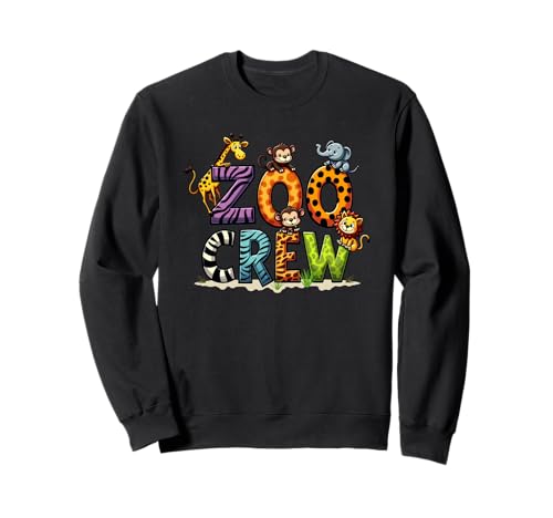 Zoo Crew Tiere Kinder Geburtstag Dschungel Safari Party Sweatshirt von Safari Zoo Animals By HustlaGirl