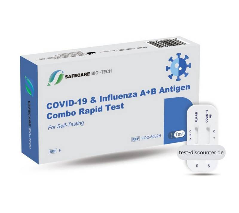 Safecare Bio-Tech Influenza-Schnelltest Erkältungstest - Corona + Influenza A/B 3in1 Schnelltest, 3 Messparameter, 1-tlg., Schnelles Ergebnis, einfache Handhabung, hohe Genauigkeit von Safecare Bio-Tech