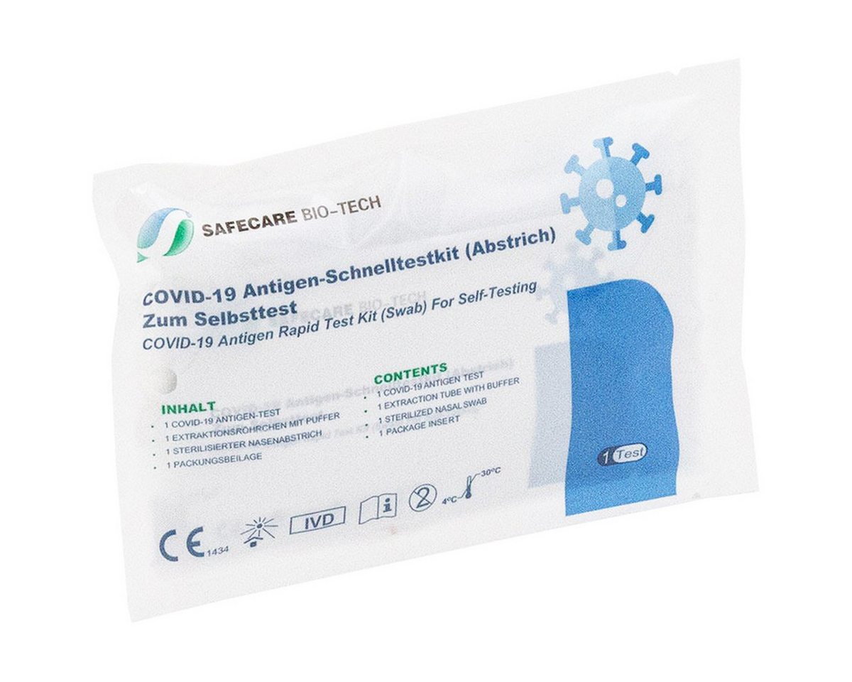 Safecare Bio-Tech PSA-Schnelltest Safecare Laien 1er Nasal Test mit CE 1434 - Antigen Test Covid-19 - Ei Safecare Bio-Tech PSA-Schnelltest Safecare Laien 1er Nasal Test mit CE 1434 - Antigen Test Covid-19 - Ei von Safecare Bio-Tech