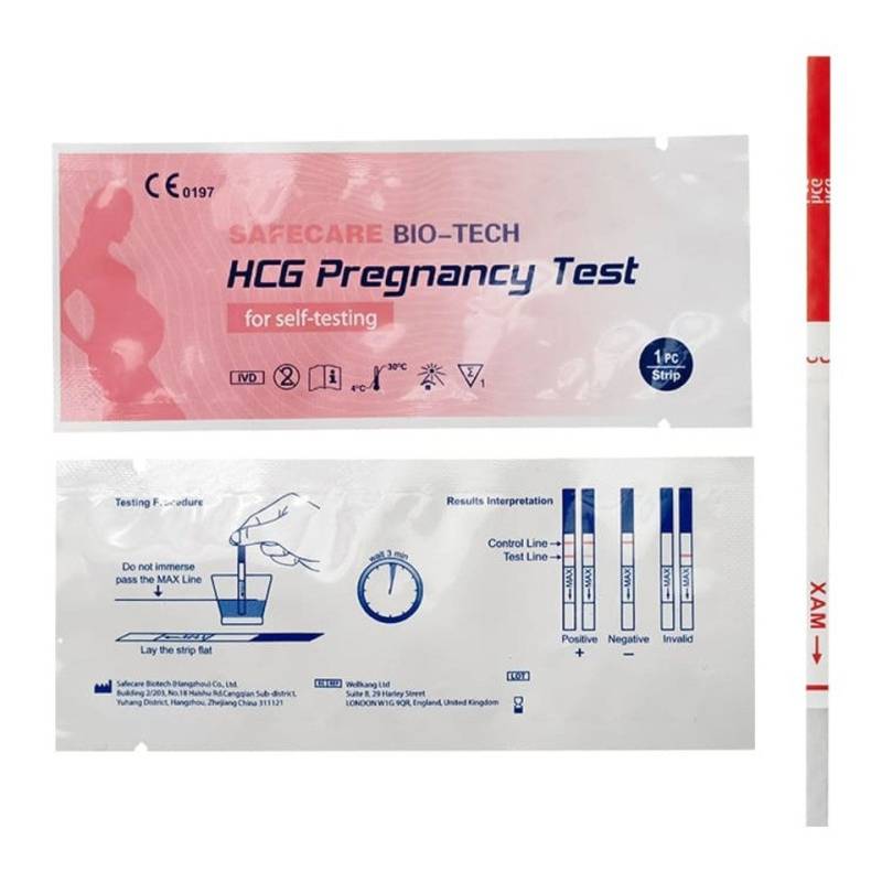 Safecare Bio-Tech Schwangerschafts-Teststreifen Früh Schwangerschaftests SST - 99% Ergebnisse in 3-5 Minuten, Teststreifen 25-St., Schnelles Ergebnis, einfache Handhabung, hohe Genauigkeit von Safecare Bio-Tech