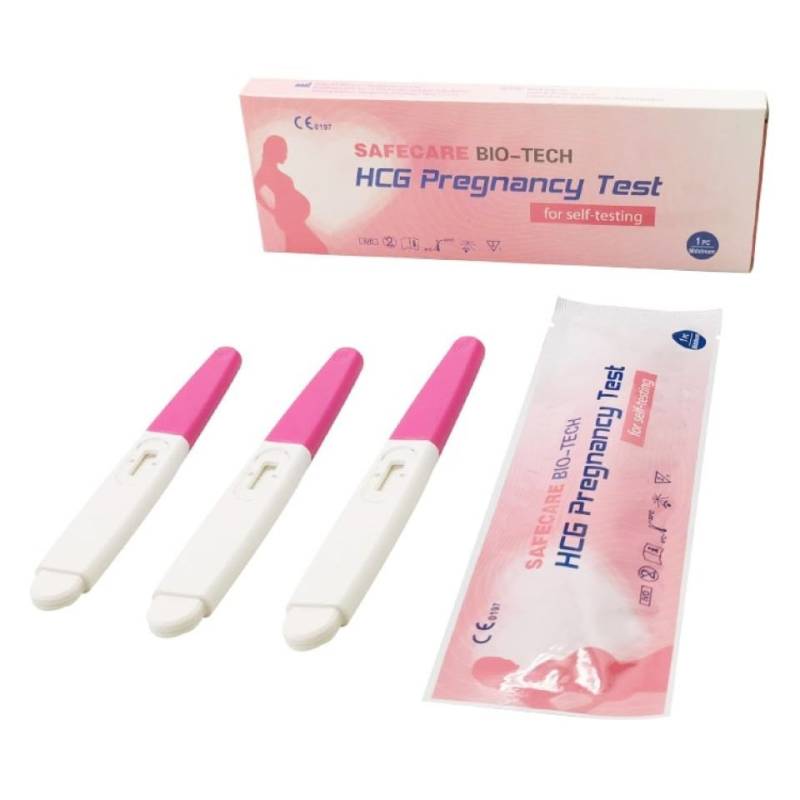 Safecare Bio-Tech Schwangerschaftstest Frühtest - 25 miu/ml Ultra Empfindlich HCG Midstream Urin Teststreifen, Schnelltest 3-St., Schnelles Ergebnis, einfache Handhabung, hohe Genauigkeit von Safecare Bio-Tech