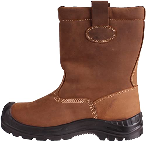 Safeet Lucca S3 Sicherheitsstiefel - Arbeitsschuhe Mit Stahlkappe - Größe 42 - Braun von Safeet