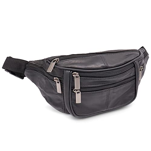 Bauchtasche Damen, Herren - Hüfttasche - Fanny Pack, Hüfttasche, Waist Bag, Pouch Bag Flat - Leder Bauchtasche von Safekeepers