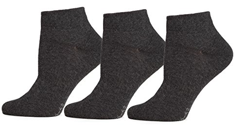 3er Pack Sneaker Socken Anthrazit/Grau, 39-42 von Safersox