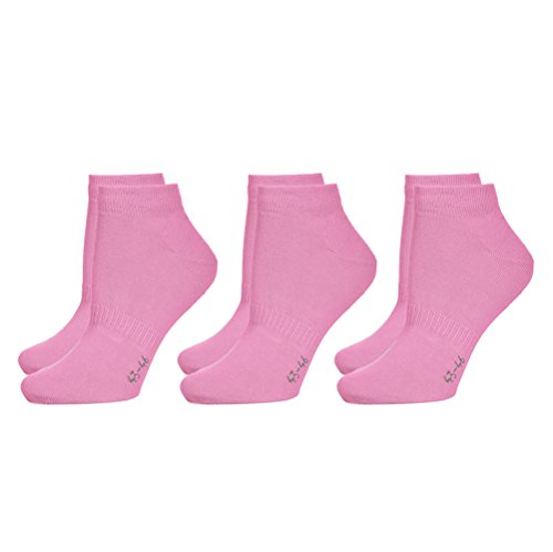 3er Pack Sneaker Socken Rosa, 39-42 von Safersox