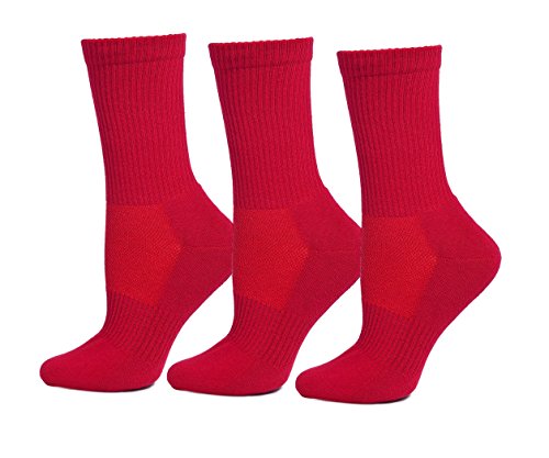 3er Pack Sportsocken Rot, 35-38 von Safersox