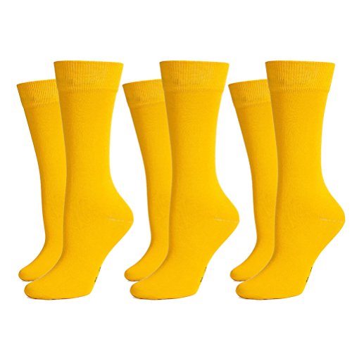 Safersox 3er Pack Business Socken Gelb, 35-38 von Safersox