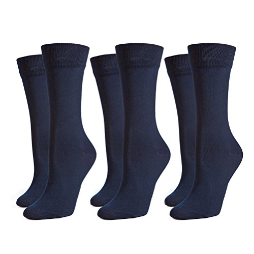 Safersox 3er Pack Business Socken Marine, 35-38 von Safersox