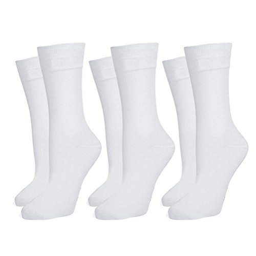 Safersox 3er Pack Business Socken Weiß, 39-42 von Safersox