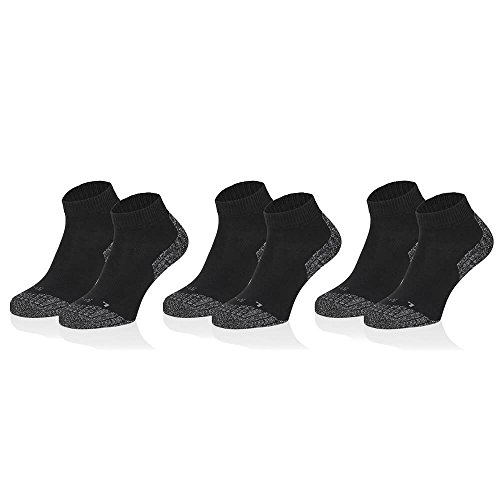 Safersox 3er Pack Laufsocken Schwarz, 43-46 von Safersox