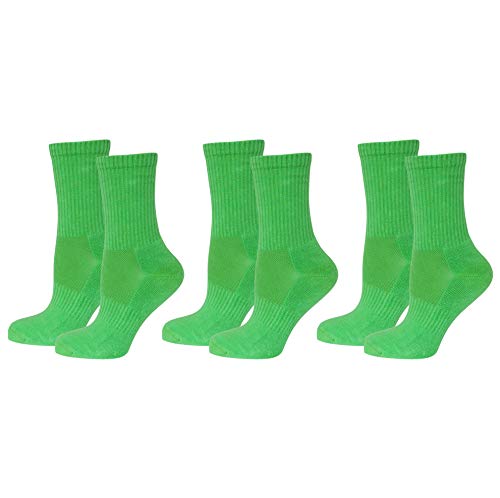 Safersox 3er Pack Sportsocke Grasgrün Gr. 35-38, Anti Schweiß von Safersox