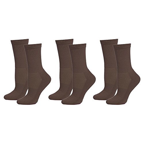 Safersox Mückensocken-Sportsocken Socken - 3er Vorteilspack Braun, 43-46 von Safersox