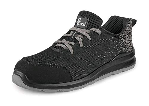 Canis CXS TEXLINE SIT S1 Schuhe Arbeitsschuhe Sicherheitsschuhe Herren Damen Stahlkappe leicht Sportschuhe bequem Gel-Innensohle atmungsaktiv EN-20345 schwarz; (46) von Safety 1st