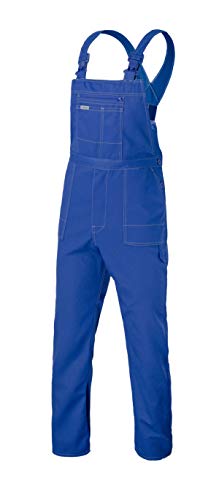 Safety 1st ARTMAS Comfort Latzhose Professionelle Arbeitshose Herren atmungsaktiv schützend für einen Monteur Gärtner Mechaniker Reißverschlusstasche Schutzkleidung leicht; Blau; Höhe 188cm; (46) von Safety 1st