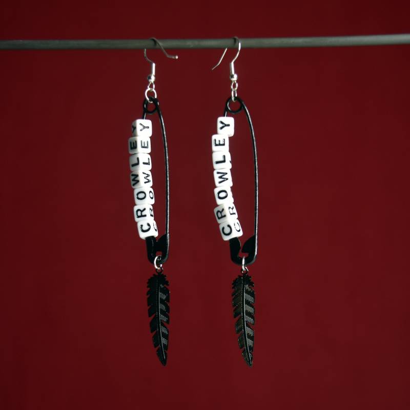 Crowley Sicherheitsnadel Ohrringe - Dämon von SafetyNetShop