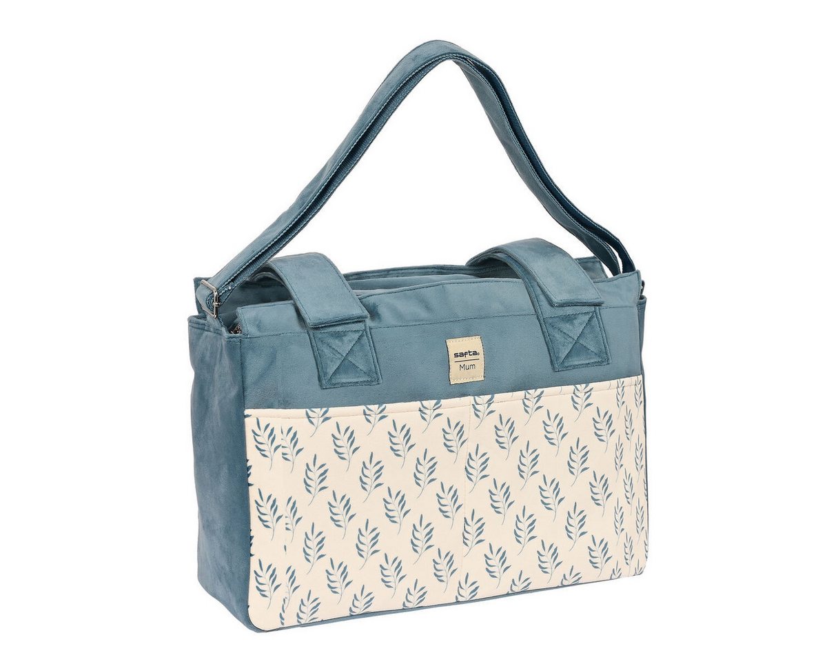 safta Handtasche Wickeltasche Safta Leaves türkis 46 x 26 x 15 cm von Safta