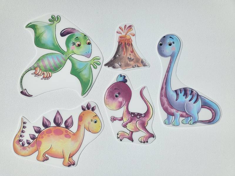 Bügelbild Dinos Bügelmotiv Patch Transfer Dinosaurier Lieb von SafuriDesign