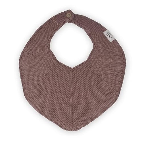 Saga Copenhagen Lätzchen für Babys & Kleinkinder, aus 100% Organische Baumwolle, 19x25cm | Fjola - Clove von Saga Copenhagen