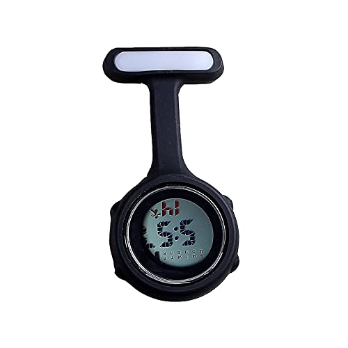 SagaSave Digital FOB Watch, Digital Krankenschwester Uhren Digitaler Bildschirm Stille Elektronische Leuchtende Krankenschwesteruhr mit Pin/Clip-On Watch für Doktor Krankenschwester von SagaSave