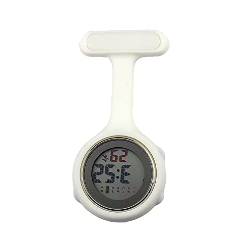 SagaSave Digital FOB Watch, Digital Krankenschwester Uhren Digitaler Bildschirm Stille Elektronische Leuchtende Krankenschwesteruhr mit Pin/Clip-On Watch für Doktor Krankenschwester von SagaSave