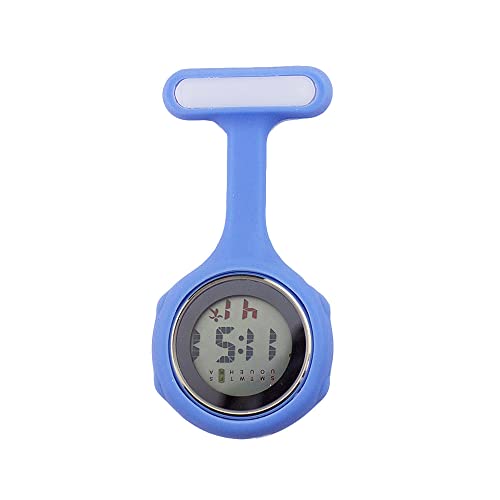 SagaSave Digital FOB Watch, Digital Krankenschwester Uhren Digitaler Bildschirm Stille Elektronische Leuchtende Krankenschwesteruhr mit Pin/Clip-On Watch für Doktor Krankenschwester von SagaSave