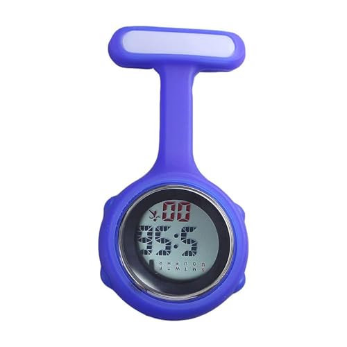 SagaSave Schwesternuhr mit Clip, Digital Krankenschwester Uhren Digitaler Bildschirm Stille Elektronische Leuchtende Krankenschwester Uhr für Doktor und Pflegepersonal, Violett von SagaSave