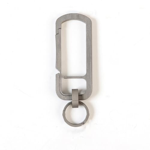 Schlüsselanhänger Karabiner Clips, Titan-Legierung Schlüsselring Ring Schlüsselanhänger Kette Halter, Schnellspanner Haken für Unisex (Schnalle + 18mm Ring) von SagaSave