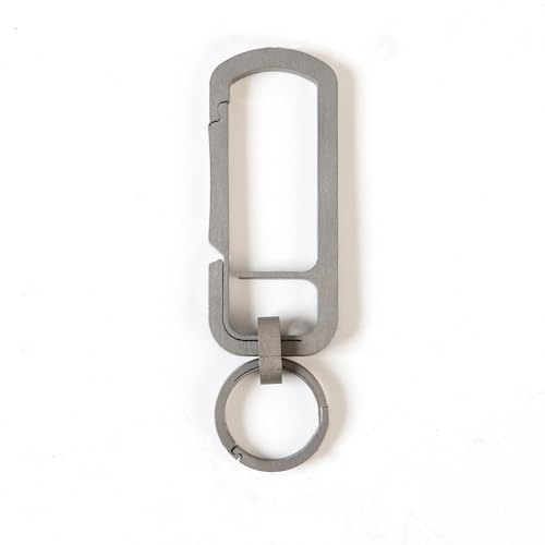 Schlüsselanhänger Karabiner Clips, Titan-Legierung Schlüsselring Ring Schlüsselanhänger Kette Halter, Schnellspanner Haken für Unisex (Schnalle + 22mm Ring) von SagaSave