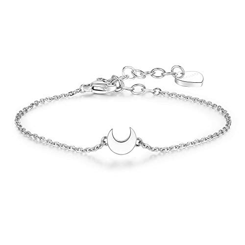 Damen-Armband von S'agapo aus der Kollektion Click. Schmuck aus Edelstahl 316L mit aufsteigender Mondform. Länge: 18,5 cm. Die Referenz ist sck16 von S’AGAPÕ