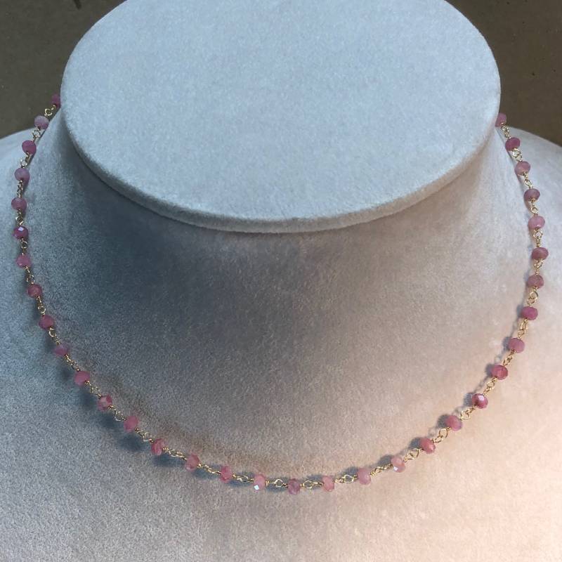 Rosa Turmalin Handgewickelte Halskette Rosa Turmalin Handgewickelte Halskette von SageArt