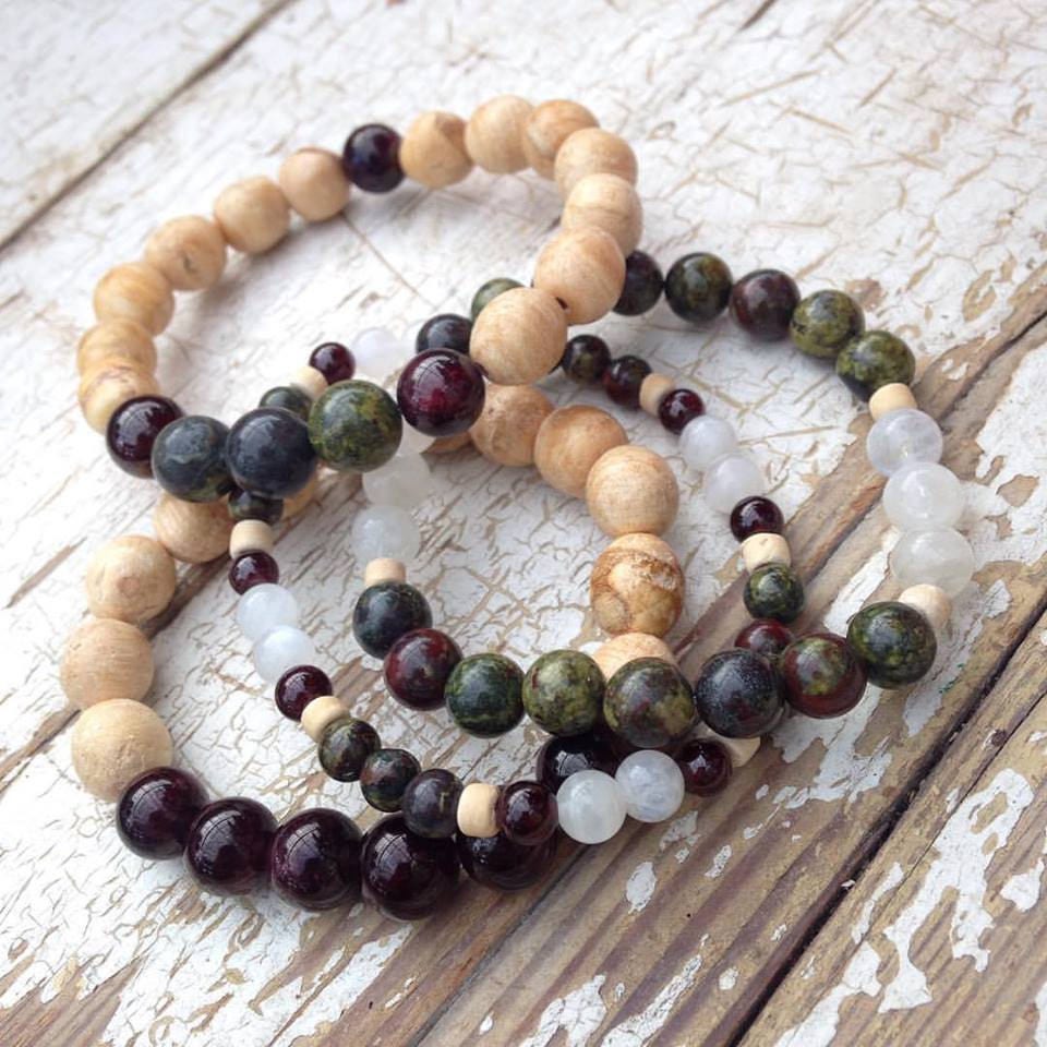 Benutzerdefinierte Edelstein Mala Armband Benutzerdefinierte Edelstein Mala Armband von SageStoneMalas