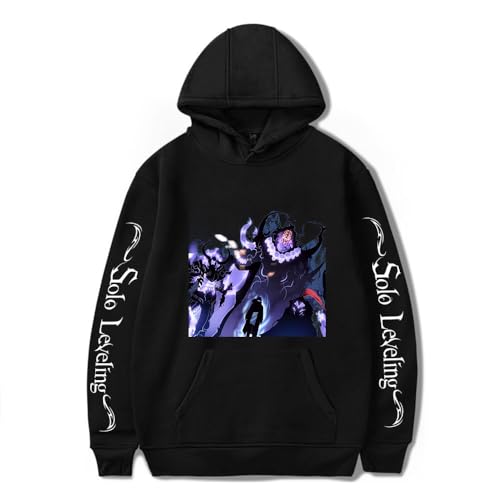 Anime Solo Leveling Kapuzenpullover Sung Jin-Woo Sweatshirt Cartoon Pullover Hoodie für Herren Damen von Sageam