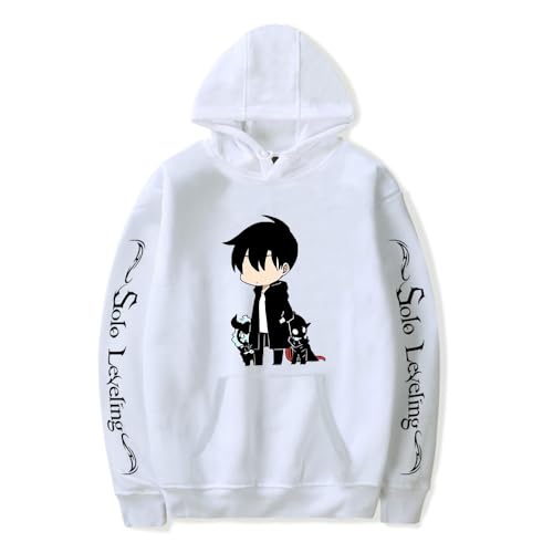 Anime Solo Leveling Kapuzenpullover Sung Jin-Woo Sweatshirt Cartoon Pullover Hoodie für Herren Damen von Sageam