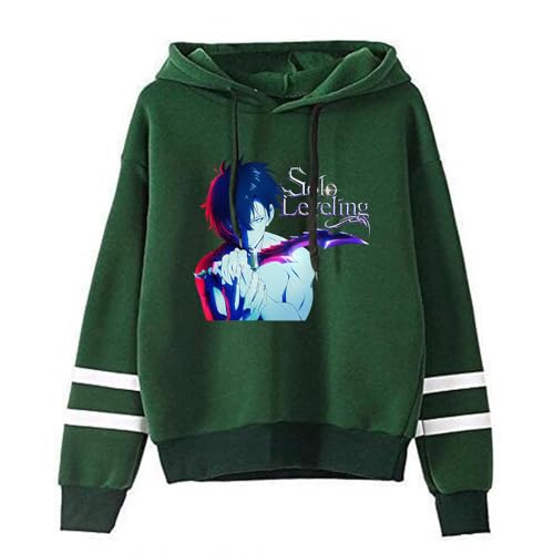 Anime Solo Leveling Merch Hoodie Pullover, Sung Jin Woo Casual Kapuzenpullover für Herren Damen Unisex Sweatshirt von Sageam