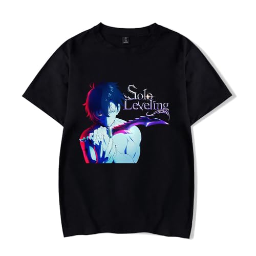 Anime Solo Leveling T-Shirt Unisex Cartoon Hemd Sung Jin-Woo Kurzarm Sommer Top von Sageam