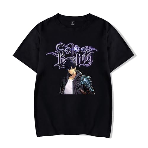 Anime Solo Leveling T-Shirt Unisex Cartoon Hemd Sung Jin-Woo Kurzarm Sommer Top von Sageam