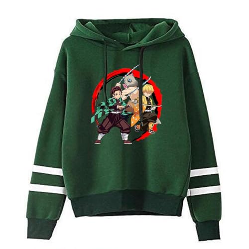 Anime Sweatshirt for Tanjirou Demon Nezuko Slayer Kapuzenpullover Casual Sweatshirt Fashion Hoodies Jungen Mädchen von Sageam