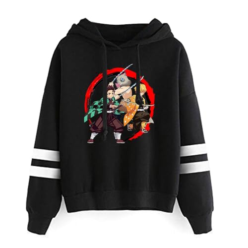 Anime Sweatshirt for Tanjirou Demon Nezuko Slayer Kapuzenpullover Casual Sweatshirt Fashion Hoodies Jungen Mädchen von Sageam