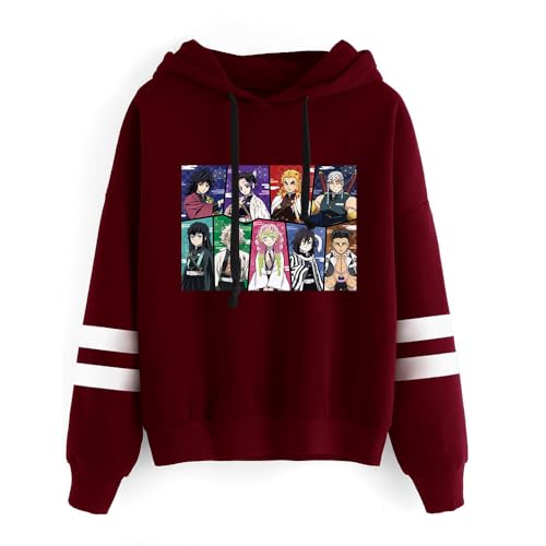 Anime Sweatshirt for Tanjirou Demon Nezuko Slayer Kapuzenpullover Casual Sweatshirt Fashion Hoodies Jungen Mädchen von Sageam