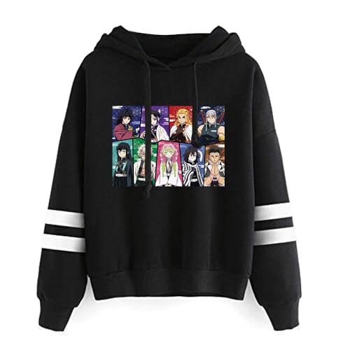 Anime Sweatshirt for Tanjirou Demon Nezuko Slayer Kapuzenpullover Casual Sweatshirt Fashion Hoodies Jungen Mädchen von Sageam