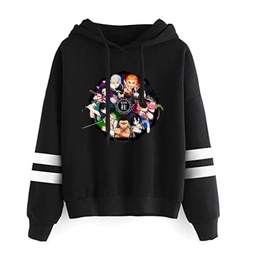 Anime Sweatshirt for Tanjirou Demon Nezuko Slayer Kapuzenpullover Casual Sweatshirt Fashion Hoodies Jungen Mädchen von Sageam