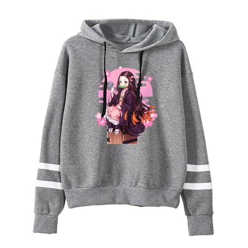 Anime Sweatshirt for Tanjirou Demon Nezuko Slayer Kapuzenpullover Casual Sweatshirt Fashion Hoodies Jungen Mädchen von Sageam