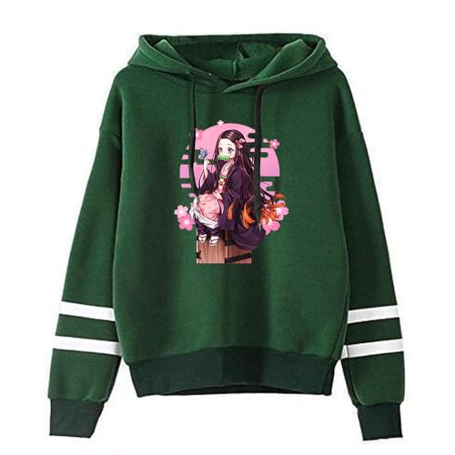 Anime Sweatshirt for Tanjirou Demon Nezuko Slayer Kapuzenpullover Casual Sweatshirt Fashion Hoodies Jungen Mädchen von Sageam
