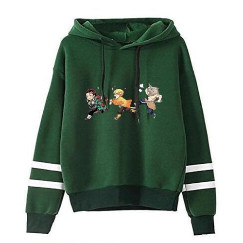 Hoodie for Nezuko Demon Tanjirou Slayer Herren Jungen Sweatshirt Anime Tops Kapuzen Pullover von Sageam
