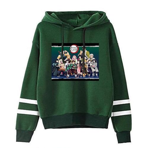 Hoodie for Nezuko Demon Tanjirou Slayer Herren Jungen Sweatshirt Anime Tops Kapuzen Pullover von Sageam